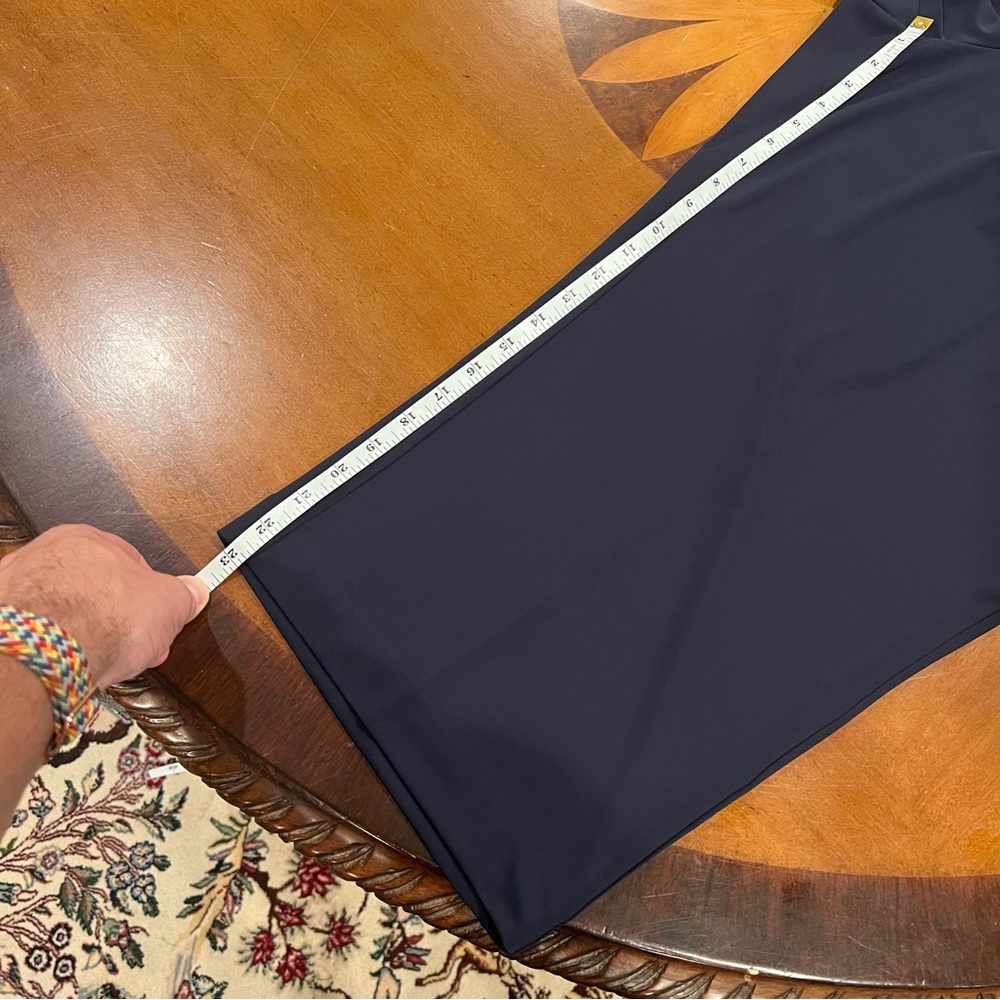 NEW Talbots Woman Stretch Cropped Wide‎ Leg Pull-On Pant Navy 3X Plus Size - Picture 14 of 15